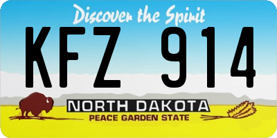 ND license plate KFZ914