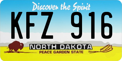 ND license plate KFZ916