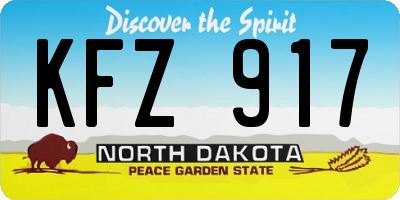 ND license plate KFZ917