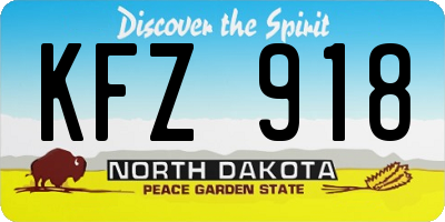 ND license plate KFZ918