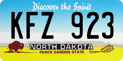 ND license plate KFZ923