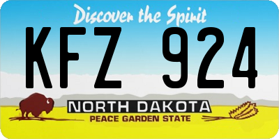 ND license plate KFZ924
