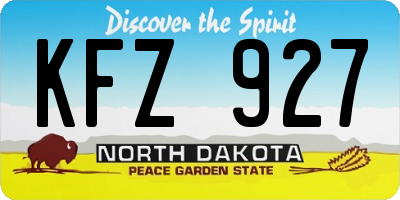 ND license plate KFZ927