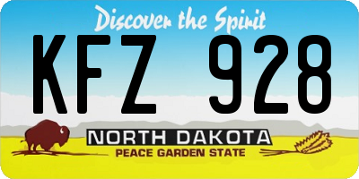 ND license plate KFZ928