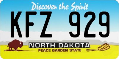 ND license plate KFZ929