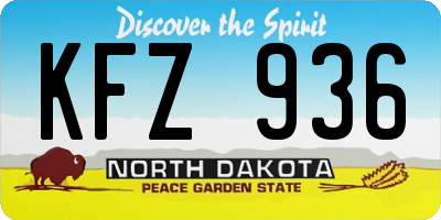 ND license plate KFZ936