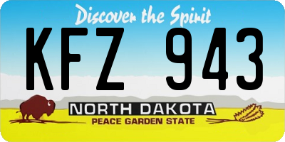 ND license plate KFZ943