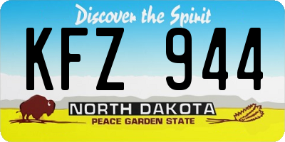 ND license plate KFZ944