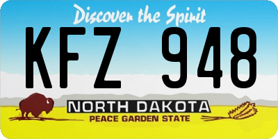 ND license plate KFZ948
