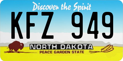 ND license plate KFZ949
