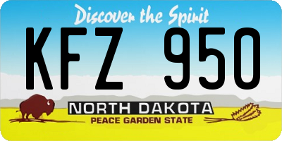 ND license plate KFZ950