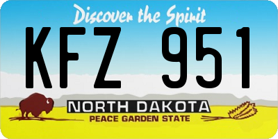 ND license plate KFZ951
