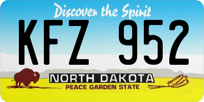 ND license plate KFZ952