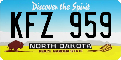 ND license plate KFZ959