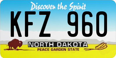 ND license plate KFZ960