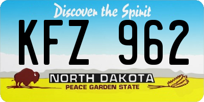 ND license plate KFZ962