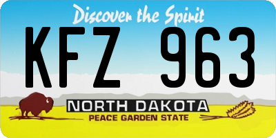 ND license plate KFZ963