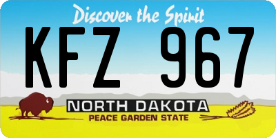 ND license plate KFZ967