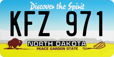 ND license plate KFZ971