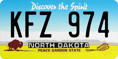 ND license plate KFZ974