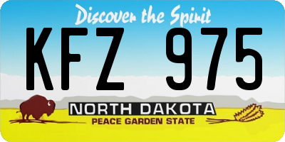 ND license plate KFZ975