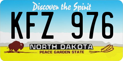 ND license plate KFZ976