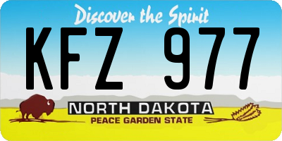 ND license plate KFZ977
