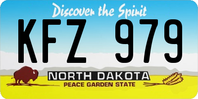 ND license plate KFZ979