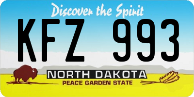 ND license plate KFZ993