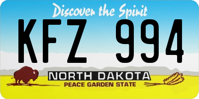 ND license plate KFZ994