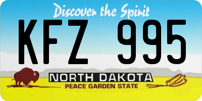 ND license plate KFZ995