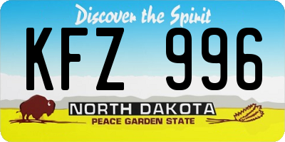 ND license plate KFZ996