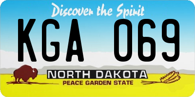 ND license plate KGA069