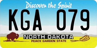 ND license plate KGA079