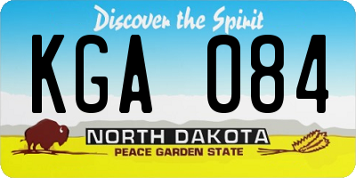 ND license plate KGA084
