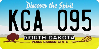 ND license plate KGA095