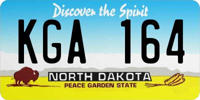ND license plate KGA164