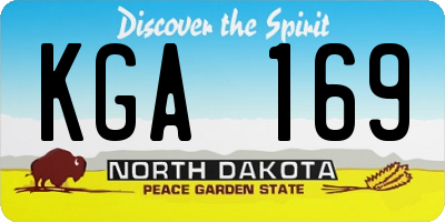ND license plate KGA169