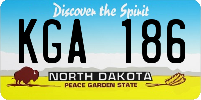 ND license plate KGA186
