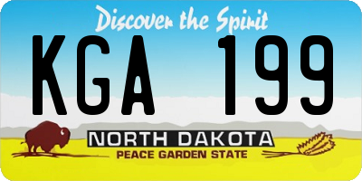 ND license plate KGA199