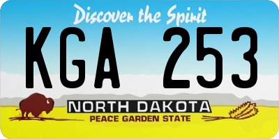 ND license plate KGA253