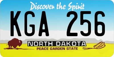 ND license plate KGA256