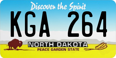 ND license plate KGA264