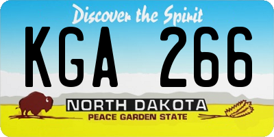 ND license plate KGA266