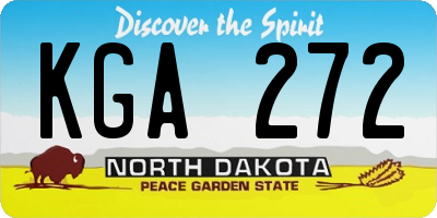 ND license plate KGA272