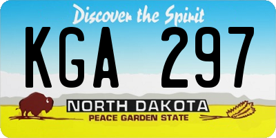 ND license plate KGA297