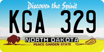 ND license plate KGA329