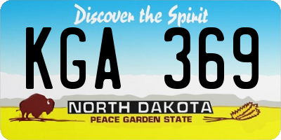 ND license plate KGA369