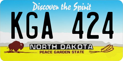 ND license plate KGA424