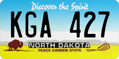 ND license plate KGA427